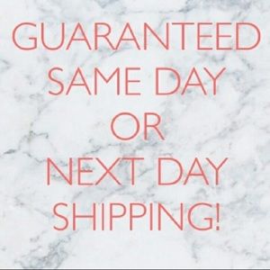 Same day or next day shipping guaranteed!🙆🏻‍♀️